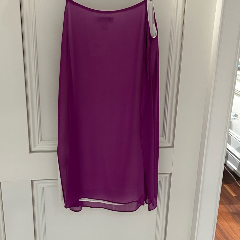 Club Monaco Pink and Purple Asymmetrical Slip Dress